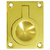 Deltana FRP25CR003 Flush Ring Pull; 2-1/2" x 1 7/8"; Lifetime Brass Finish