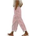 thumbnail image 2 of Dasayo Chinos Womens Pants Loose Elastic Waist Cotton Slacks Casual Comfy Striped Trousers Sweat Pants for Womens XL, 2 of 5