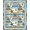 Blue Beige, Pattern 9, variant on ODIKA Wave Seashell Border Bathroom Coral Reef Starfish Ocean Nautical Playful for Dorm Room, Small Living Apartment, Stain Resistant Low Profile