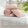 thumbnail image 6 of Regency Heights King/Cal King Comforter Set Pink, 3 Pieces Geometric Tufted Comforters King/Cal King Size, Solid Bedding Comforters Sets, Gift for Mother's Day, 6 of 11