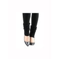 thumbnail image 2 of INSPIRE CHIC Women's Ruffled Cuff Over Knee Length Ribbed Knitted Leg Warmers Black-Printed, 2 of 6