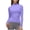 Purple, variant on MEICHEN Women's Workout Tops Half High Neck Long Sleeve Tops Soft Slim Fit Pullover Shirts Fashion Trendy Clothes
