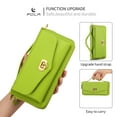 thumbnail image 4 of Allytech Wallet Case for Samsung Galaxy S24 Plus with Card Slots & Zipper Pocket, [RFID Blocking] [Makeup Mirror] [Hand Strap & Shoulder Strap] Luxury PU Leather Protective Magnetic Case, Green, 4 of 9