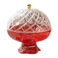 thumbnail image 3 of Frutero, bombonera con tapa, decoración de mesa elevada, recipiente decorativo para aperitivos Rojo transparente, 3 of 9