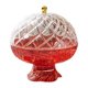thumbnail image 3 of Plato frutero elegante y elevado para decoración de mesa, bombonera europea con drenaje. Rojo transparente, 3 of 9