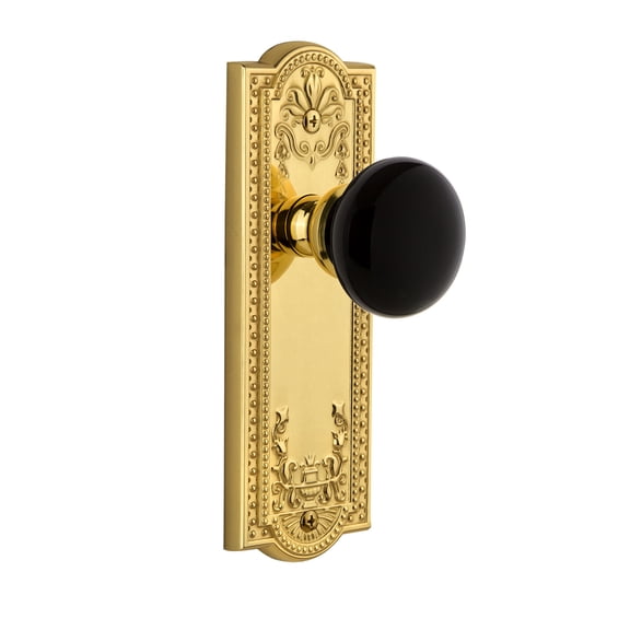 Grandeur Parcov_Psg_238 Parthenon Solid Brass Rose Passage Door Knob Set - Brass
