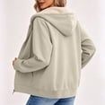 thumbnail image 4 of Lutiedan Womens Sherpa Fleece Jacket Zip up Thick Warm Hooded Jacket Long Sleeve Casual Fall Winter Coat with Pockets S-3XL, 4 of 6
