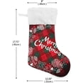 thumbnail image 2 of Coolnut Christmas Tartan Plaid Christmas Stockings, Personalized Large Christmas Stocking, Cute Snowflake Stockings 18" Xmas Stocking for Xmas Decorations Xmas Gifts 2PCS, 2 of 7
