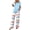 Light Blue, variant on PRETTYGARDEN Women's 2 Piece Pajama Sets Summer Matching Lounge Outfits Short Sleeve Printed Sleepwear Spring PJ Set