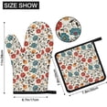 thumbnail image 3 of Pioneer Flower Floral Print Pattern 1-Pack Oven Mitts Set, Heat Resistant Kitchen Gloves, 7.7" X 12", 3 of 6