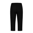 thumbnail image 5 of RYRJJ Capris Jeggings for Women Casual Summer Fashion Lightweight Stretch Yoga Pants Drawstring Capri Pant Plus Size Crop Vacation Pants, 5 of 6