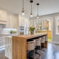thumbnail image 6 of LNC Gold & Clear Glass Mini Pendant Light, Bell , Adjustable Height - Kitchen & Hallway, 6 of 16
