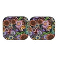 thumbnail image 7 of Disketp 2 Piece Vintage Floral Pattern Windshield Sunshades,Folding Windshield Sun Shade For Car Suv Trucks Sedan,Blocks Uv Rays Sun Visor Protector-Medium, 7 of 7