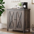 thumbnail image 1 of Farmhouse Sideboard Buffet Cabinet, Rustic Modern Storage with Adjustable Shelves, 2 Barn Doors, Multi-Functional Coffee Bar, Kitchen Organizer for Living Room, Dining Room, Entryway, 1 of 7