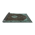 thumbnail image 2 of Ahgly Company Indoor Round Medallion Light Blue Traditional Area Rugs, 6' Round, 2 of 4