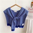 thumbnail image 3 of Scarf Shawl Wraps For Women Lightweight Striped Shoulder Wrap Crochet Shrug Scarf Solid Knitted Shawls And Wrap, 3 of 4