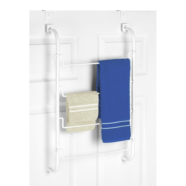 whitmor over the door towel rack white