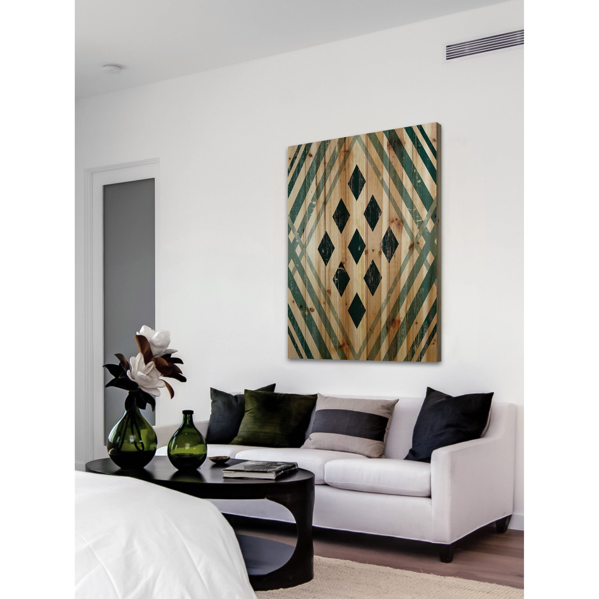 Marmont Hill - "Black Diamonds" Painting Print on Natural Pine Wood