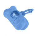 thumbnail image 5 of 20 rollos de bolsas de plástico para basura limpia para perros y mascotas con soporte dispensador de bolsas en forma de hueso (azul), 5 of 5