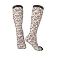thumbnail image 4 of Fotbe Flower print Women's Men's Novelty Crew Socks Cotton Socks Knee High Socks for Walking,Running,Nurses,Pregnancy, 4 of 9