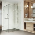 thumbnail image 6 of VIGO Pacifica 46 in. L x 34 in. W x 73 in. H Frameless Hinged Rectangle Shower Enclosure in Brushed Nickel with Clear Glass, 6 of 13