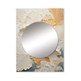 thumbnail image 2 of Designart "Golden Beige Palm Tree In Modern Style" Coastal Tropical Mirror Wall Decor - Coastal Beige Coastal Mirror Wall Art For Entryway - 40" x 30" Inch, 2 of 5