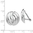 thumbnail image 2 of 14K White Gold Omega Clip Non-pierced Earrings, 2 of 2