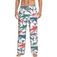 thumbnail image 2 of Goofa Colorful Shark Printed Soft Pajama Pants for Men, Wide Leg Comfy Casual Lounge Yoga Pants-X-Large, 2 of 9