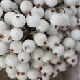 thumbnail image 2 of RENACLIPY 200Pcs Frosted Berry Holly Artificial Flower Decor White for Christmas Tree and Bouquet, 2 of 4