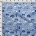 thumbnail image 4 of oneOone Viscose Chiffon Medium Blue Fabric Kids Sewing Craft Projects Fabric Prints By Yard 42 Inch Wide, 4 of 4