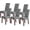 #005 Grey+floral, variant on Chair Covers for Dining Chairs Set of 6,Summer Floral Stretch Dining Room Chair Cover Kitchen Parsons Chair Slipcovers (Pack of 6, Summer Floral)