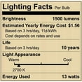 thumbnail image 3 of EcoSmart LED 100W Soft White Incandescent Light Bulbs, Non-Dimmable (4 Pack), 3 of 3