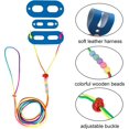 thumbnail image 2 of ORUYROP Lizards Leash Bearded Dragon Adjustable Small Reptile Animals Harness 3 Size Soft Leather Harness Lizards Leash with Wing for Small Medium and Large Reptile Animals (Dark Blue (Color R, 2 of 5