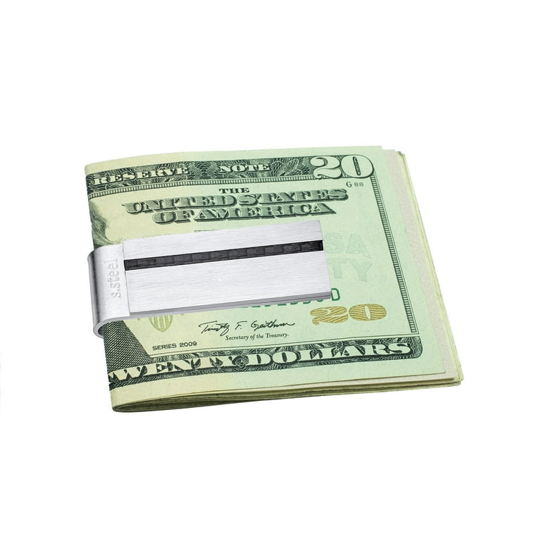 Personalized Green Carbon Fiber Money Clip w/Free Engraving in