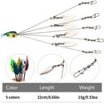 thumbnail image 4 of ZPAQI Umbrella Rigs Fishing Rigs 5 Arm Rigs Swimbait Set with 4 Leaf, 4 of 12