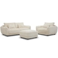 thumbnail image 5 of Pemberly Row Contemporary Fabric Ottoman with Casters in Ivory, 5 of 9
