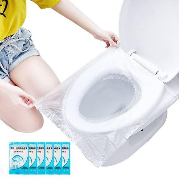 NOGIS Disposable Toilet Seat Cover - Plastic Toilet Seat Covers Waterproof Non-Slip Individually Wrapped Friendly Packing For Travel,Potty Training,Pregnant Moms & Adults,60 Pack
