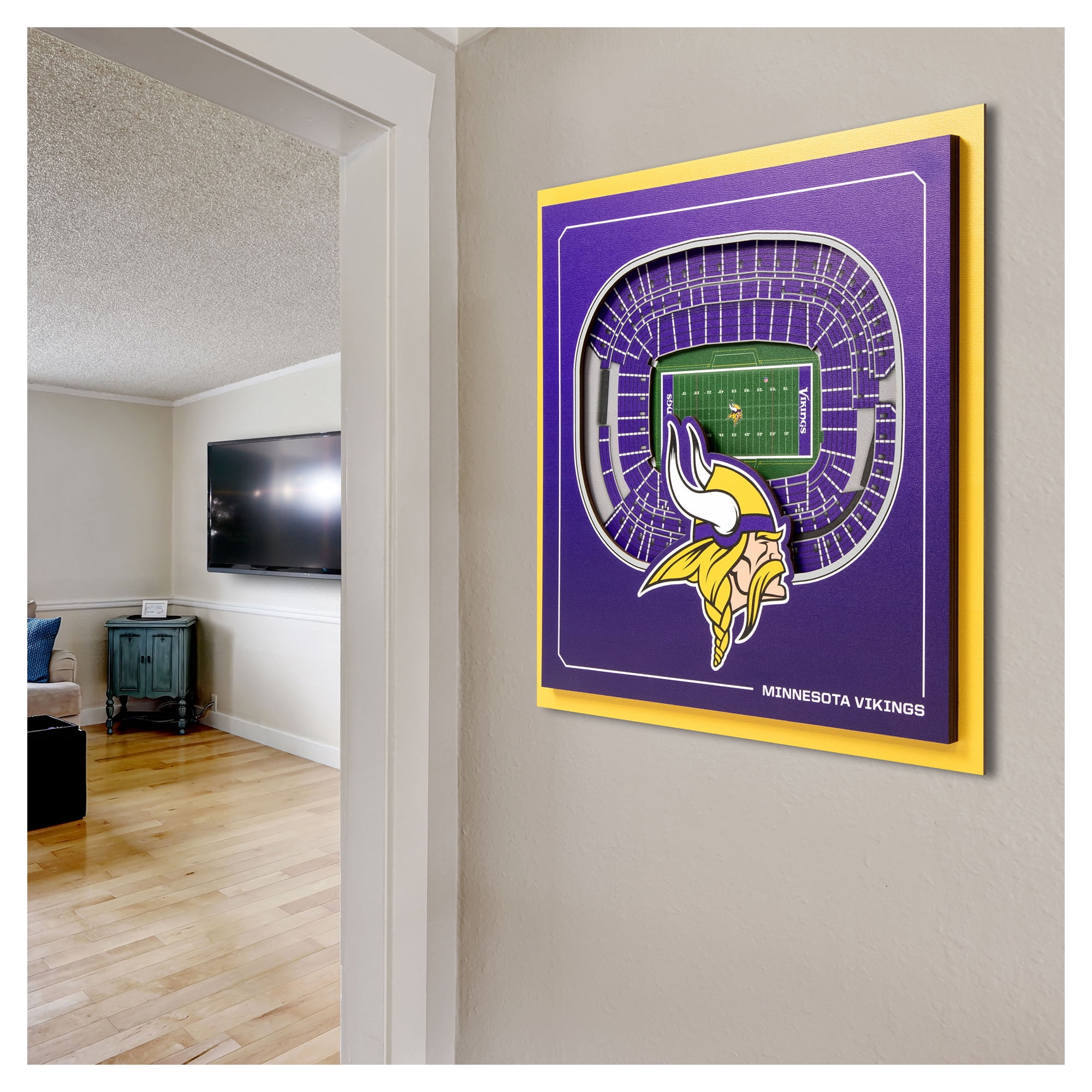 IDNA Minnesota Vikings 12" x 12" Stadium Series 3D Wall Art