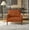Orange, variant on MOONMISS Corduroy Upholstered Comfortable Single Wood Frame Armchair for Living room and Bedroom-Beige