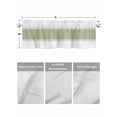 thumbnail image 5 of Kitchen Valances for Window, Simplistic Art Sage Green Light Filtering Rod Pocket Valance Curtain, Abstract Simple White Short Curtains Window Topper for Bedroom Bathroom Living Room 54x18in, 5 of 9