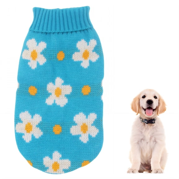 TELOLY 1Pcs Cat Sweater,Dog Sweaters for Large Dogs,Dog Sweaters for Medium Dogs Boy,Blue,Xl