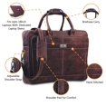 thumbnail image 2 of Bolso De Cuero Para Computadora Portátil De 18 Pulgadas Para Hombres Maletín De Cuero Genuino Bolso De Negocios Bolso De Mensajero Hecho A Mano Vintage Y Bolso De Hombro Marrón Para Trabajo De Oficina, 2 of 5