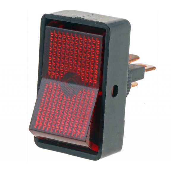 KarParts360 Rocker Switch | Plastic | Black | 20 Amperage | Single Pole | Illuminated | Rocker Switch Actuation