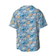 thumbnail image 2 of Disketp Men's Hawaiian Cute Chickens and Flowers Print Shirts Button Down Holiday Beach Shirts-Medium, 2 of 7