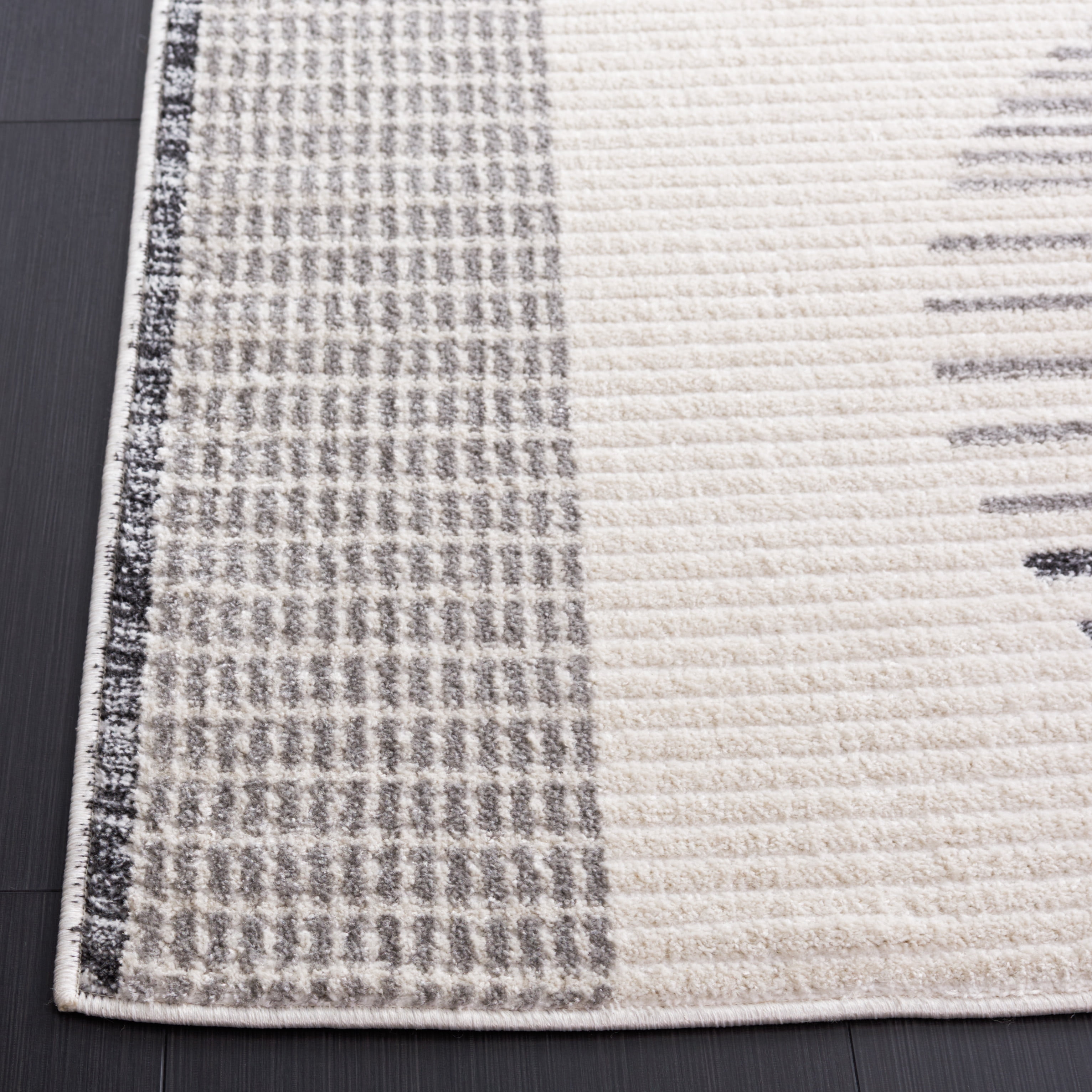 SAFAVIEH Alamo Eveleen Geometric Area Rug, Ivory/Grey, 8' x 10'