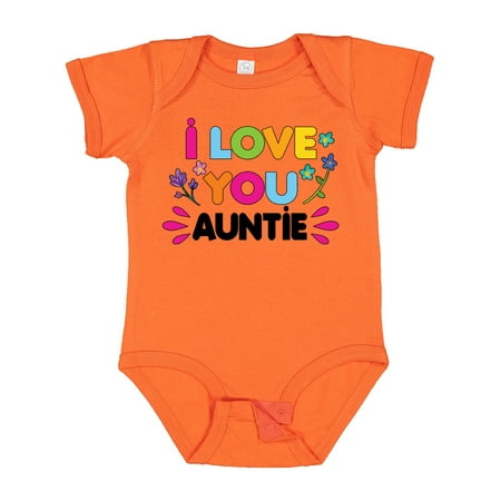 

Inktastic I Love You Auntie with Flowers Gift Baby Girl Bodysuit