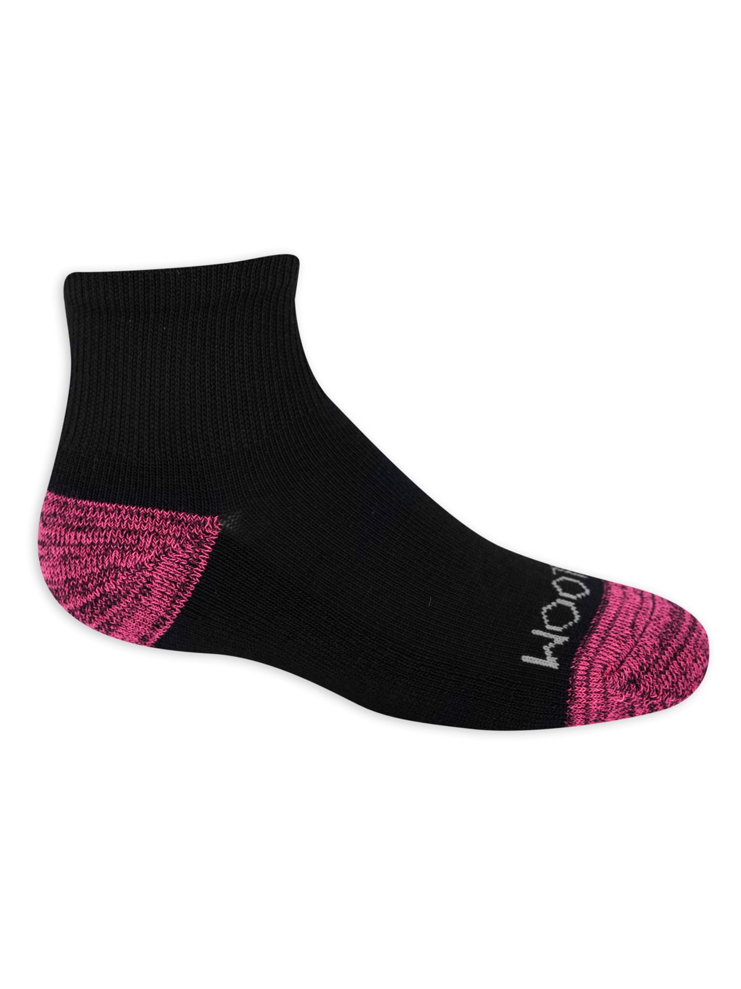 Fruit of the Loom Girls Cushion Ankle Socks, 10-Pack