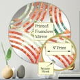 thumbnail image 3 of Designart "Expressive Collage of Geraniums: Blue and Orange" Geraniums Baptist Fan Round Wall Mirror - Floral Oval Printed Decorative Mirror - Multiple Color Options, 3 of 5