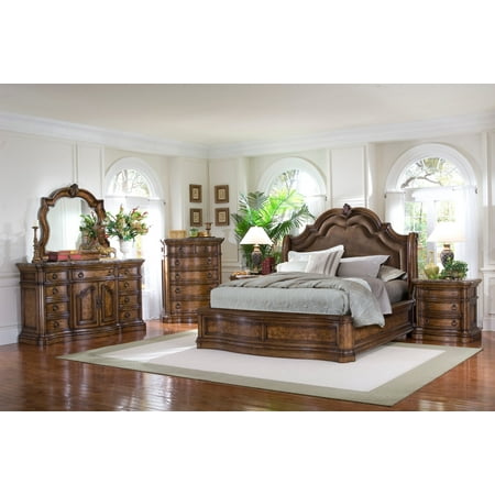 Pulaski San Mateo Bedroom Set In Brown Finish 662-BR-K3 - Walmart.com