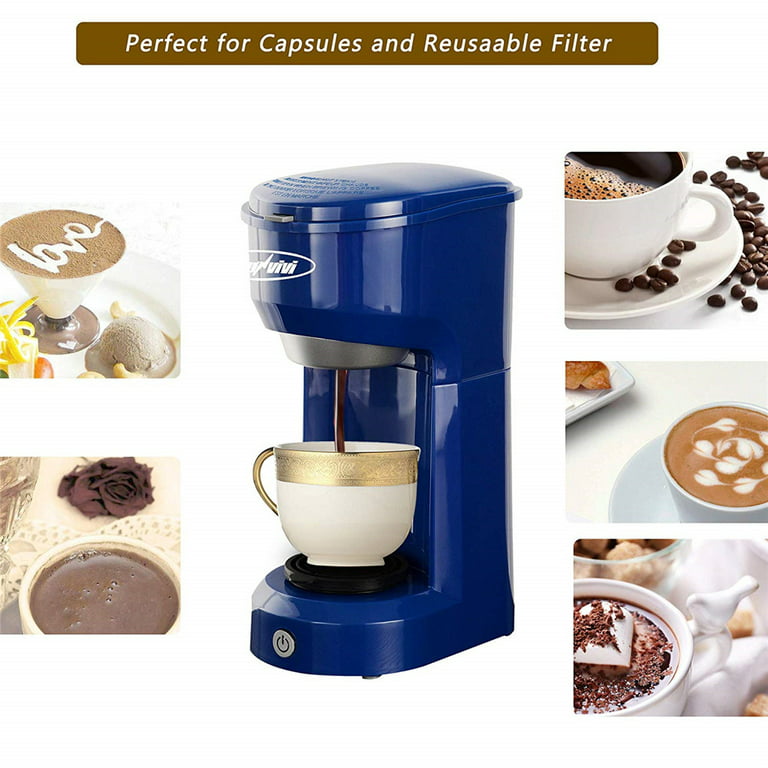 One-Touch Single Serve Coffee Maker for Capsule Pods Ground Coffee 30o –  Heynemo